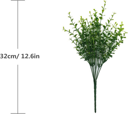 Gold Decorations Artificial Plants, Golden Berry Leaves Fake Simulation Spiky Leaf Grass Plastic Faux Shrubs Bushes Ornaments Home Indoor Outdoor Wedding Decor Hall Table Planter Filler