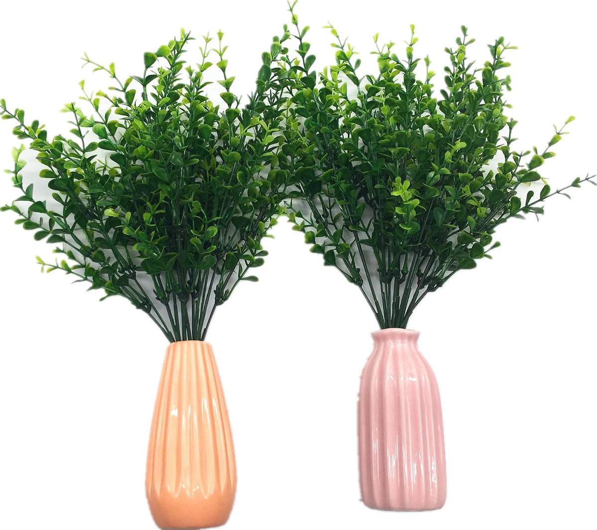 Gold Decorations Artificial Plants, Golden Berry Leaves Fake Simulation Spiky Leaf Grass Plastic Faux Shrubs Bushes Ornaments Home Indoor Outdoor Wedding Decor Hall Table Planter Filler