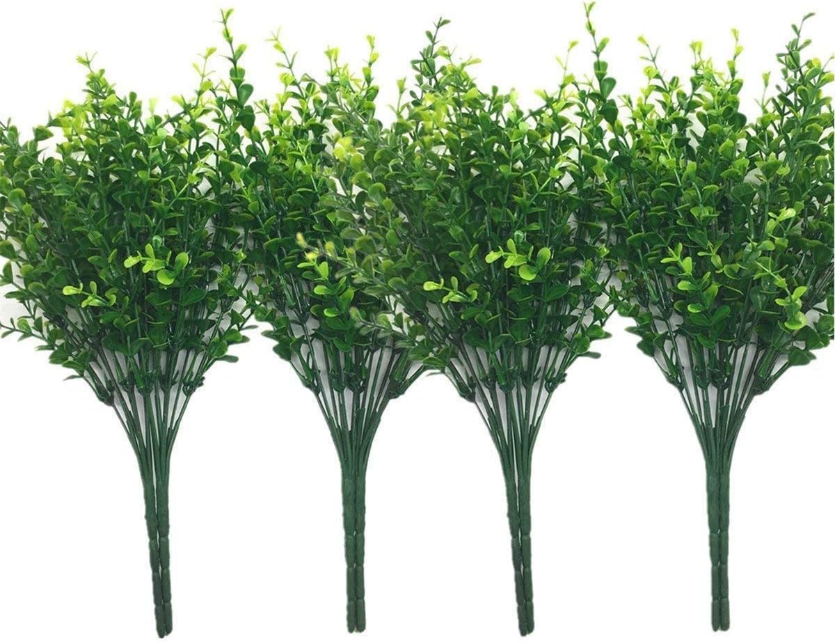 Gold Decorations Artificial Plants, Golden Berry Leaves Fake Simulation Spiky Leaf Grass Plastic Faux Shrubs Bushes Ornaments Home Indoor Outdoor Wedding Decor Hall Table Planter Filler