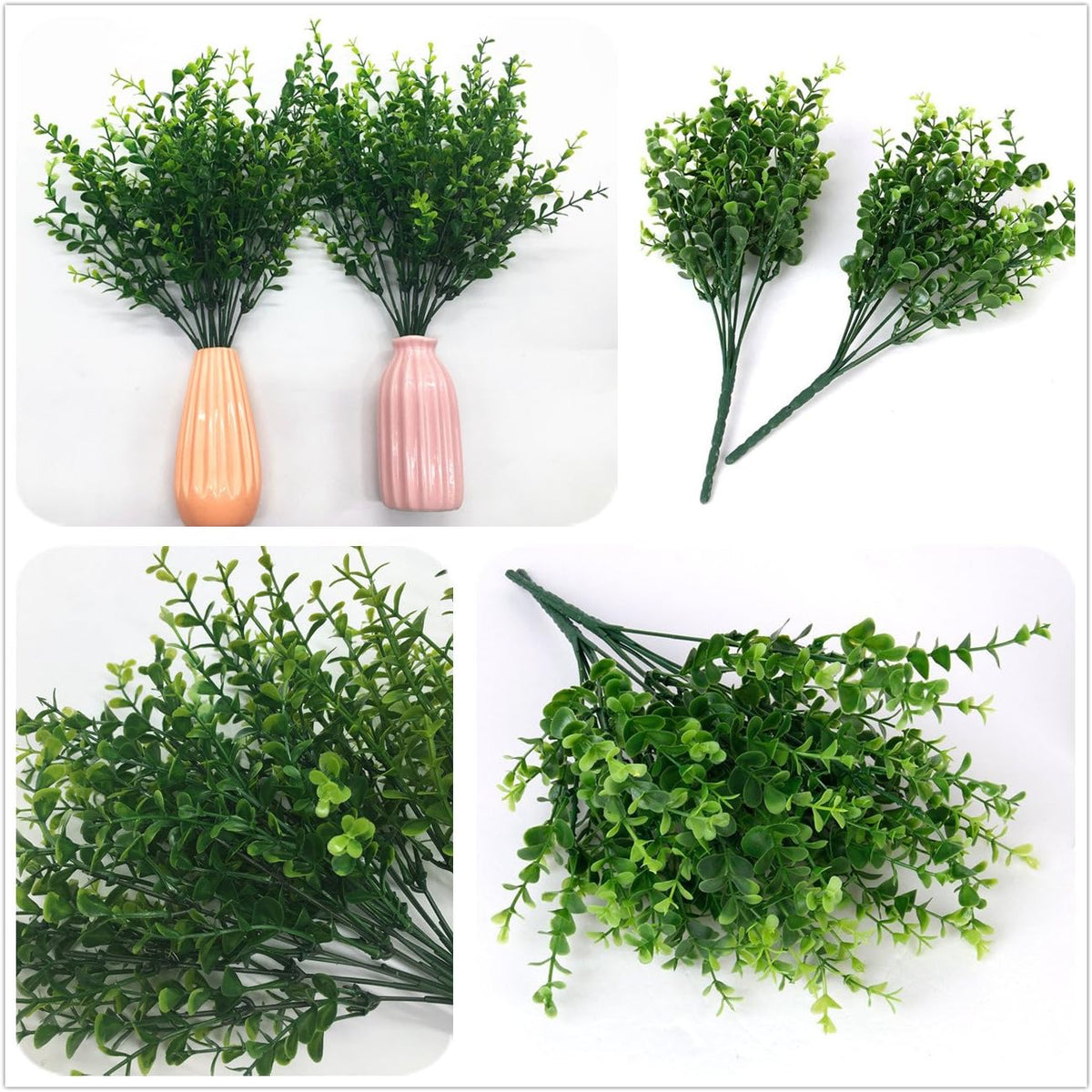 Gold Decorations Artificial Plants, Golden Berry Leaves Fake Simulation Spiky Leaf Grass Plastic Faux Shrubs Bushes Ornaments Home Indoor Outdoor Wedding Decor Hall Table Planter Filler