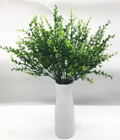 Gold Decorations Artificial Plants, Golden Berry Leaves Fake Simulation Spiky Leaf Grass Plastic Faux Shrubs Bushes Ornaments Home Indoor Outdoor Wedding Decor Hall Table Planter Filler