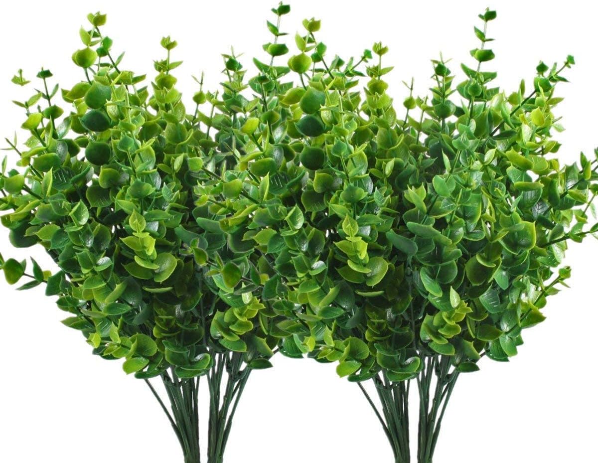 Gold Decorations Artificial Plants, Golden Berry Leaves Fake Simulation Spiky Leaf Grass Plastic Faux Shrubs Bushes Ornaments Home Indoor Outdoor Wedding Decor Hall Table Planter Filler