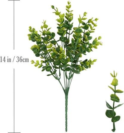 Gold Decorations Artificial Plants, Golden Berry Leaves Fake Simulation Spiky Leaf Grass Plastic Faux Shrubs Bushes Ornaments Home Indoor Outdoor Wedding Decor Hall Table Planter Filler