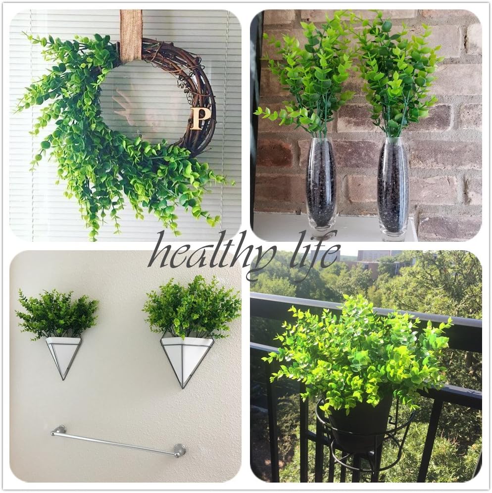 Gold Decorations Artificial Plants, Golden Berry Leaves Fake Simulation Spiky Leaf Grass Plastic Faux Shrubs Bushes Ornaments Home Indoor Outdoor Wedding Decor Hall Table Planter Filler