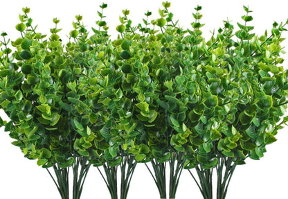 Gold Decorations Artificial Plants, Golden Berry Leaves Fake Simulation Spiky Leaf Grass Plastic Faux Shrubs Bushes Ornaments Home Indoor Outdoor Wedding Decor Hall Table Planter Filler