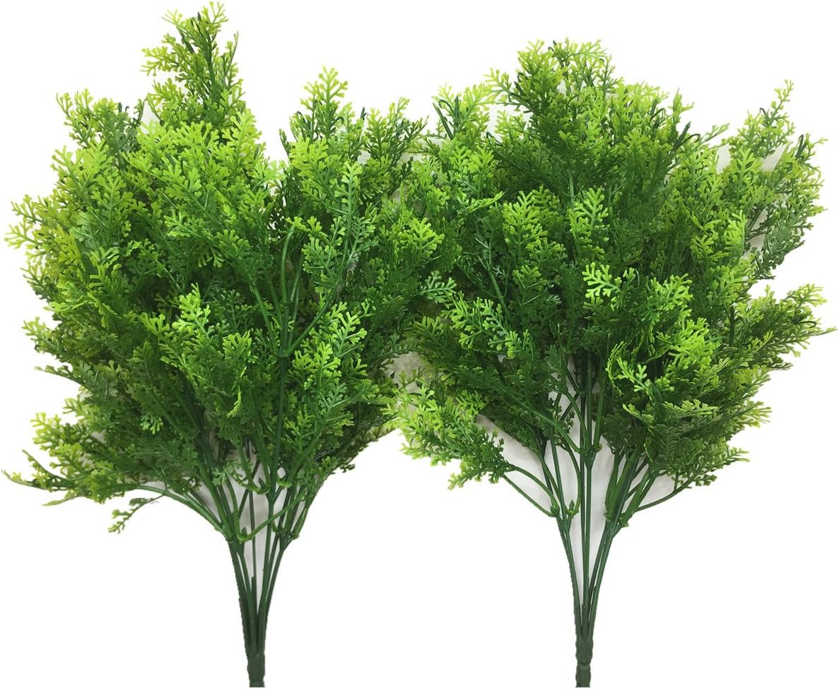Gold Decorations Artificial Plants, Golden Berry Leaves Fake Simulation Spiky Leaf Grass Plastic Faux Shrubs Bushes Ornaments Home Indoor Outdoor Wedding Decor Hall Table Planter Filler