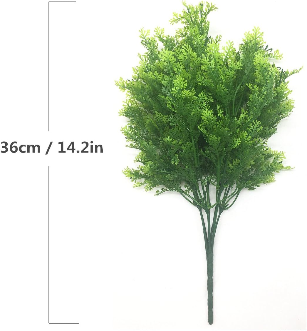 Gold Decorations Artificial Plants, Golden Berry Leaves Fake Simulation Spiky Leaf Grass Plastic Faux Shrubs Bushes Ornaments Home Indoor Outdoor Wedding Decor Hall Table Planter Filler
