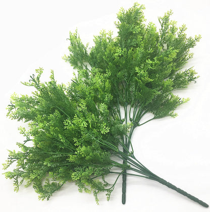 Gold Decorations Artificial Plants, Golden Berry Leaves Fake Simulation Spiky Leaf Grass Plastic Faux Shrubs Bushes Ornaments Home Indoor Outdoor Wedding Decor Hall Table Planter Filler