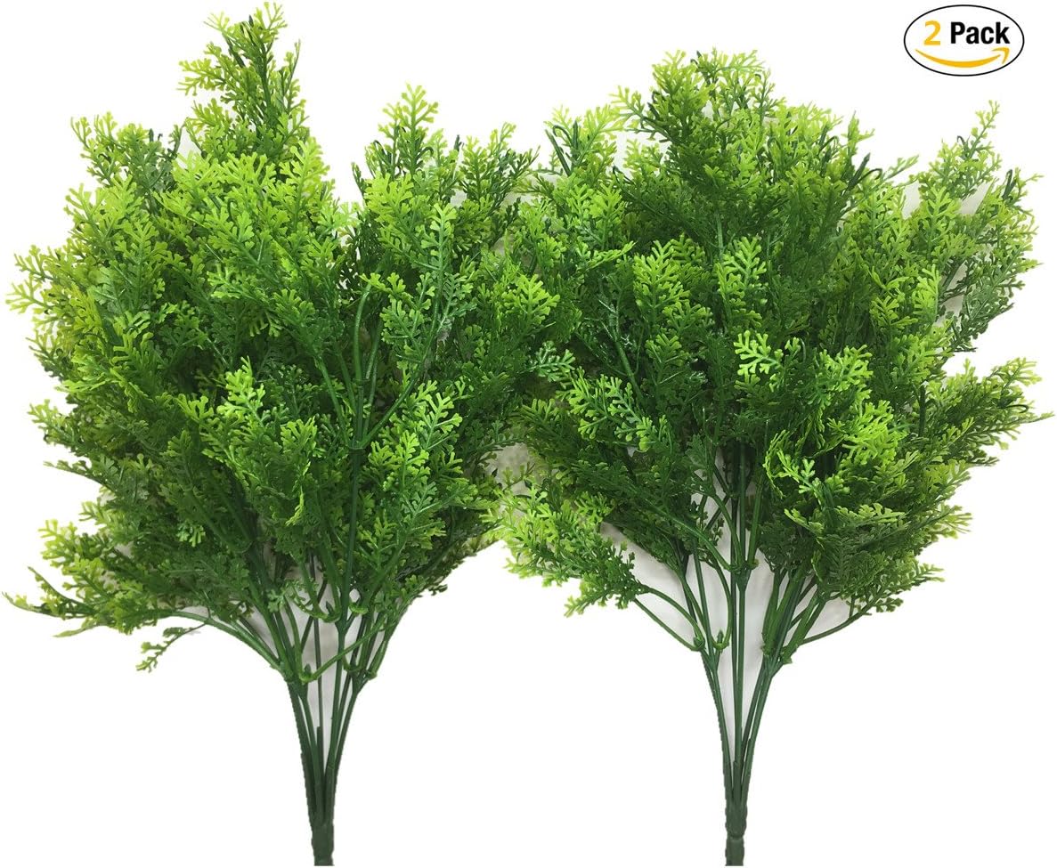 Gold Decorations Artificial Plants, Golden Berry Leaves Fake Simulation Spiky Leaf Grass Plastic Faux Shrubs Bushes Ornaments Home Indoor Outdoor Wedding Decor Hall Table Planter Filler