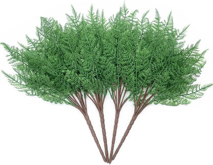 Gold Decorations Artificial Plants, Golden Berry Leaves Fake Simulation Spiky Leaf Grass Plastic Faux Shrubs Bushes Ornaments Home Indoor Outdoor Wedding Decor Hall Table Planter Filler