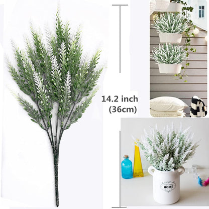 Gold Decorations Artificial Plants, Golden Berry Leaves Fake Simulation Spiky Leaf Grass Plastic Faux Shrubs Bushes Ornaments Home Indoor Outdoor Wedding Decor Hall Table Planter Filler