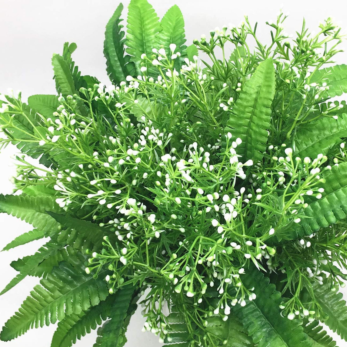Gold Decorations Artificial Plants, Golden Berry Leaves Fake Simulation Spiky Leaf Grass Plastic Faux Shrubs Bushes Ornaments Home Indoor Outdoor Wedding Decor Hall Table Planter Filler