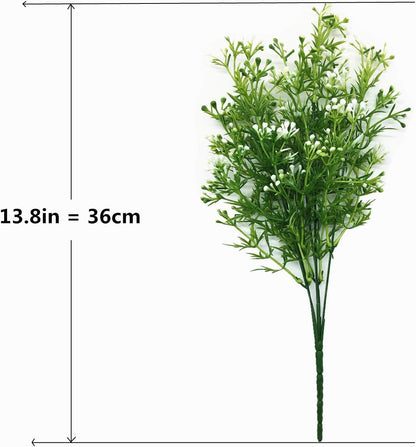 Gold Decorations Artificial Plants, Golden Berry Leaves Fake Simulation Spiky Leaf Grass Plastic Faux Shrubs Bushes Ornaments Home Indoor Outdoor Wedding Decor Hall Table Planter Filler