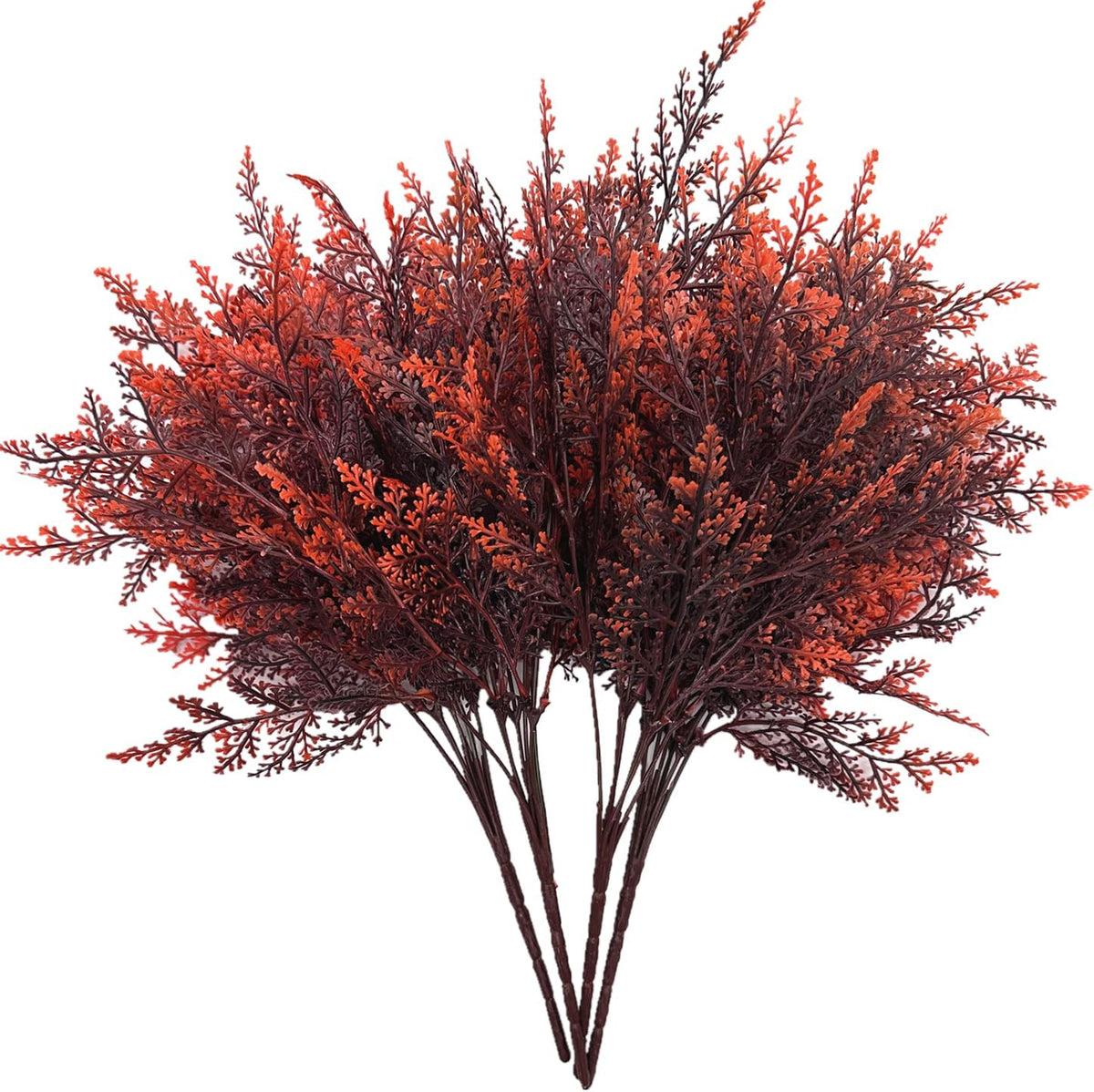 Gold Decorations Artificial Plants, Golden Berry Leaves Fake Simulation Spiky Leaf Grass Plastic Faux Shrubs Bushes Ornaments Home Indoor Outdoor Wedding Decor Hall Table Planter Filler