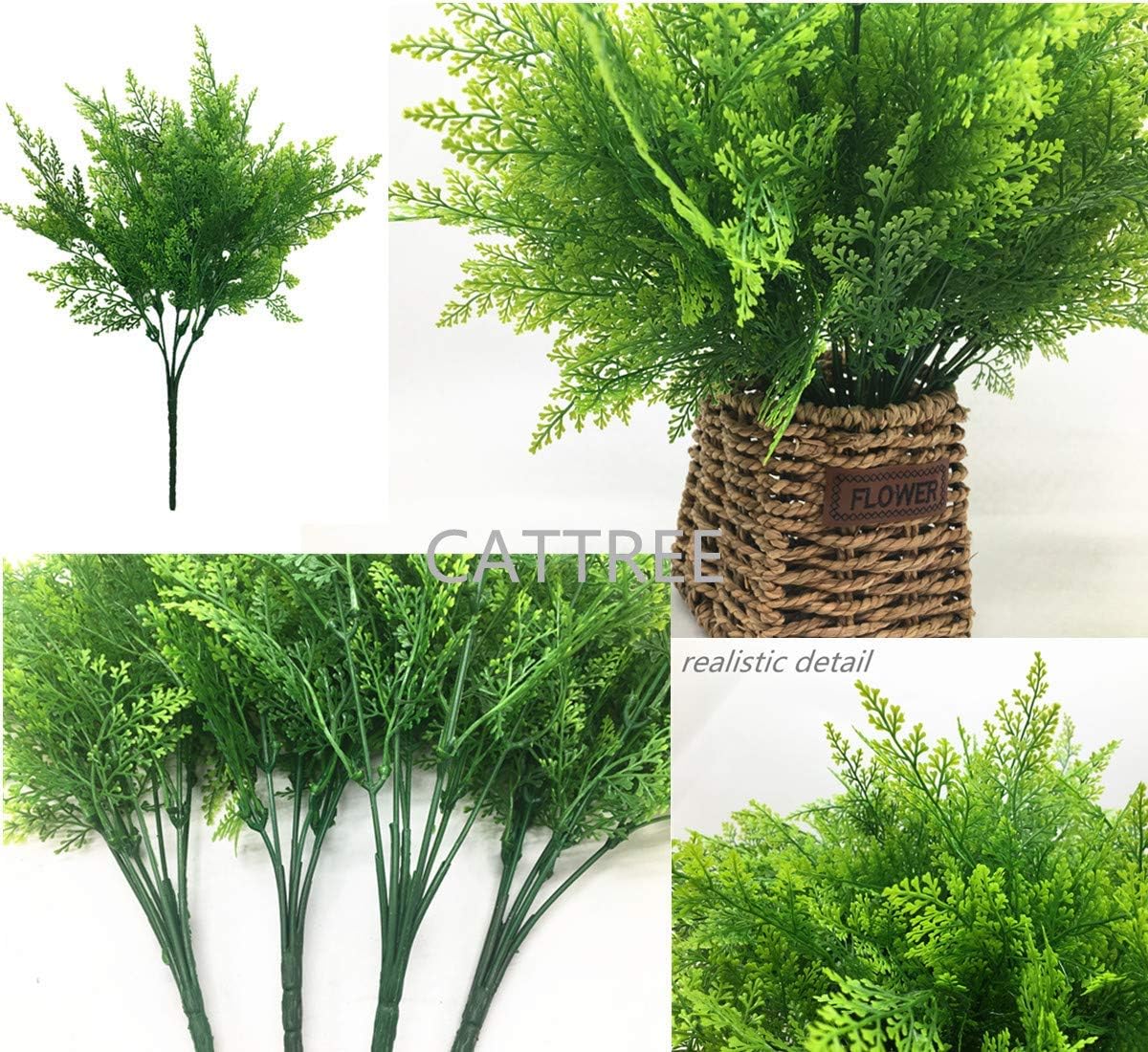 Gold Decorations Artificial Plants, Golden Berry Leaves Fake Simulation Spiky Leaf Grass Plastic Faux Shrubs Bushes Ornaments Home Indoor Outdoor Wedding Decor Hall Table Planter Filler