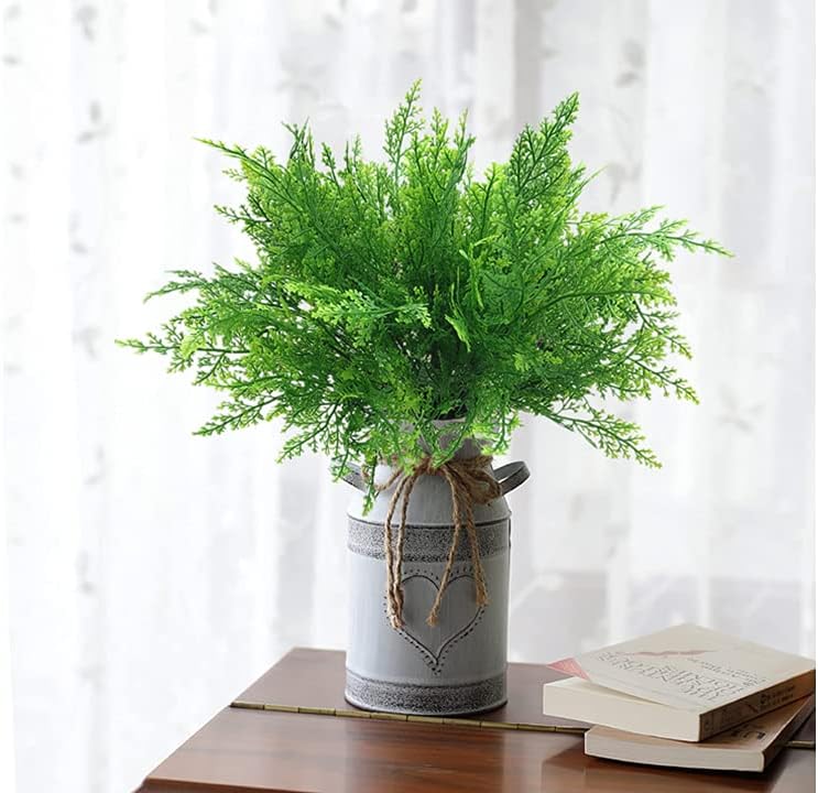 Gold Decorations Artificial Plants, Golden Berry Leaves Fake Simulation Spiky Leaf Grass Plastic Faux Shrubs Bushes Ornaments Home Indoor Outdoor Wedding Decor Hall Table Planter Filler