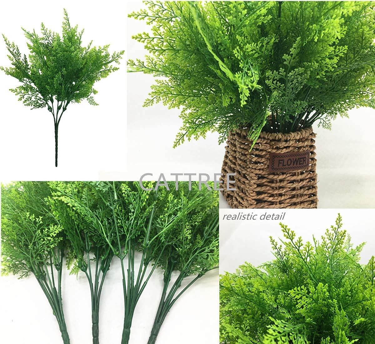 Gold Decorations Artificial Plants, Golden Berry Leaves Fake Simulation Spiky Leaf Grass Plastic Faux Shrubs Bushes Ornaments Home Indoor Outdoor Wedding Decor Hall Table Planter Filler