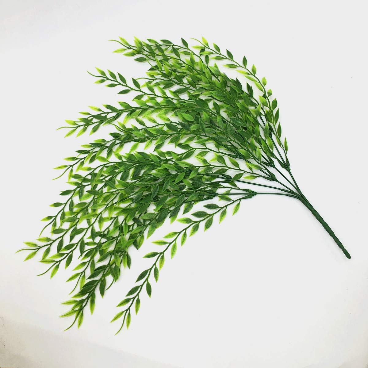 Gold Decorations Artificial Plants, Golden Berry Leaves Fake Simulation Spiky Leaf Grass Plastic Faux Shrubs Bushes Ornaments Home Indoor Outdoor Wedding Decor Hall Table Planter Filler