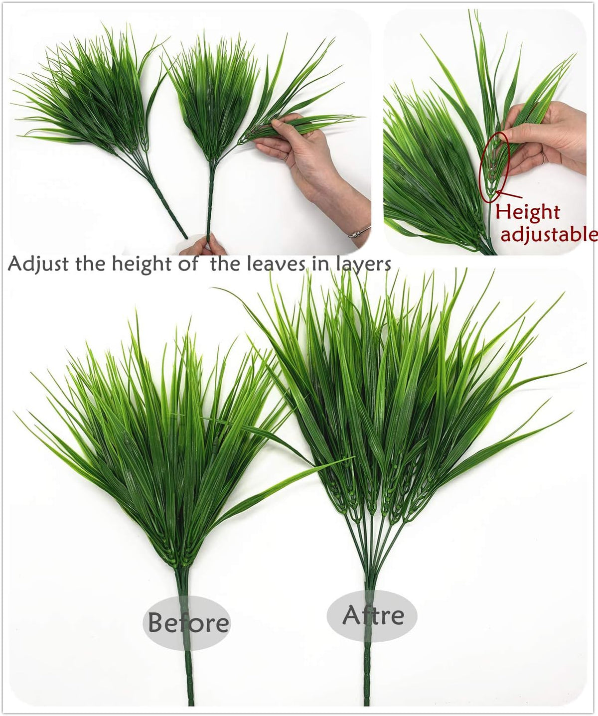 Gold Decorations Artificial Plants, Golden Berry Leaves Fake Simulation Spiky Leaf Grass Plastic Faux Shrubs Bushes Ornaments Home Indoor Outdoor Wedding Decor Hall Table Planter Filler