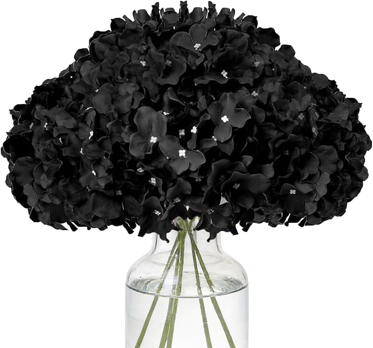 Fake Pink Hydrangea Artificial Flowers - Faux Silk Hydrangeas Flowers Heads with Stems Real Touch for Home Wedding Party Table Decor(Pink,Pack of 10)