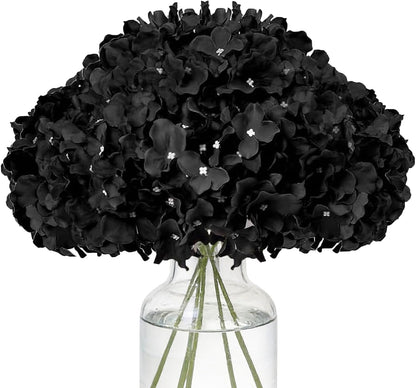 Fake Pink Hydrangea Artificial Flowers - Faux Silk Hydrangeas Flowers Heads with Stems Real Touch for Home Wedding Party Table Decor(Pink,Pack of 10)
