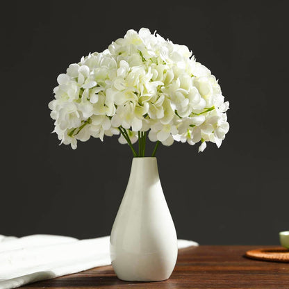 Fake Pink Hydrangea Artificial Flowers - Faux Silk Hydrangeas Flowers Heads with Stems Real Touch for Home Wedding Party Table Decor(Pink,Pack of 10)