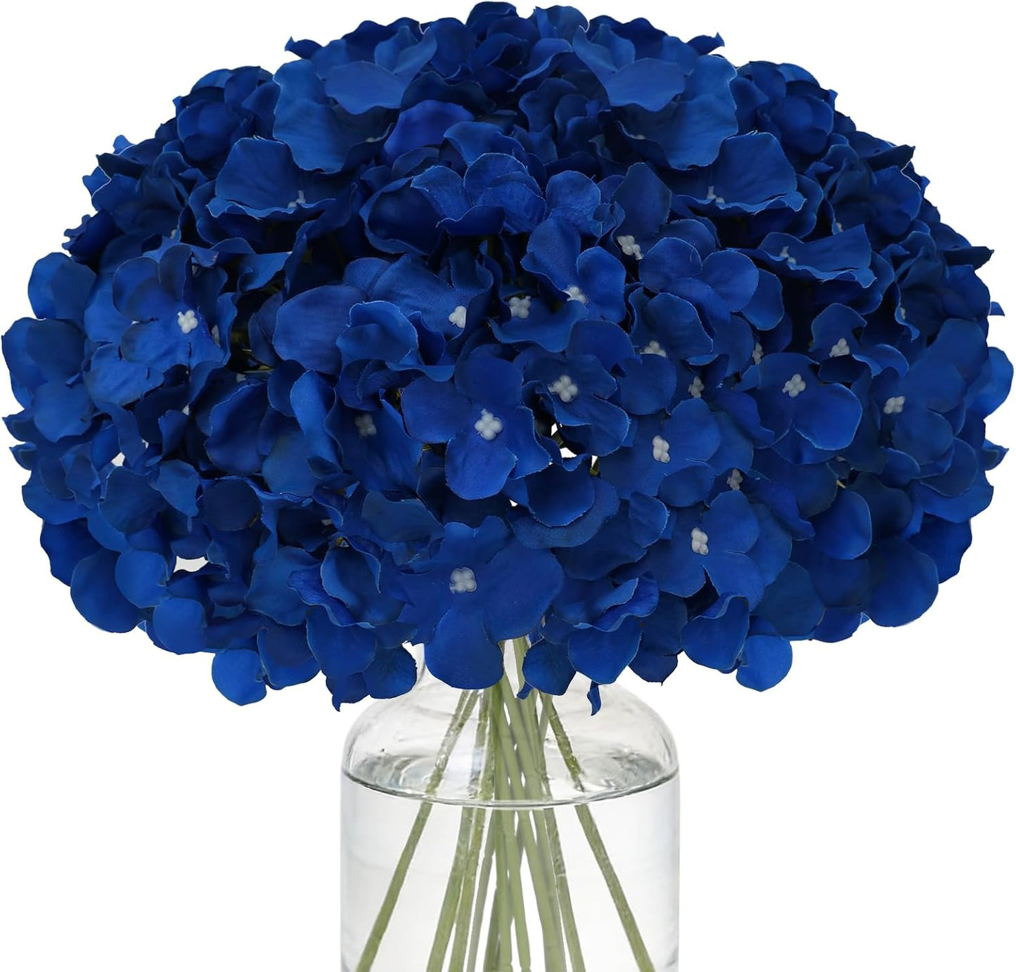 Fake Pink Hydrangea Artificial Flowers - Faux Silk Hydrangeas Flowers Heads with Stems Real Touch for Home Wedding Party Table Decor(Pink,Pack of 10)