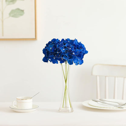 Fake Pink Hydrangea Artificial Flowers - Faux Silk Hydrangeas Flowers Heads with Stems Real Touch for Home Wedding Party Table Decor(Pink,Pack of 10)