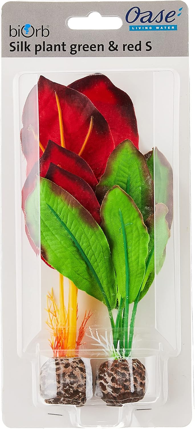 Silk Plant Set Small Green & red (46099)