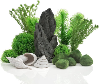 Silk Plant Set Small Green & red (46099)