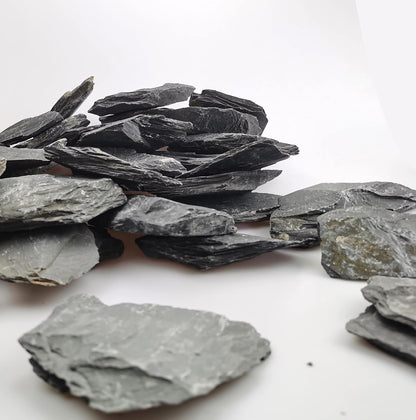 Natural Slate Rocks PH Neutral Stone Perfect Rocks for Aquariums, Landscaping Model,Tank Decoration,Amphibian Enclosures (3.5 LB, 5-7 inch)