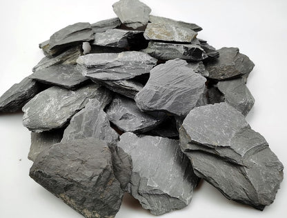 Natural Slate Rocks PH Neutral Stone Perfect Rocks for Aquariums, Landscaping Model,Tank Decoration,Amphibian Enclosures (3.5 LB, 5-7 inch)