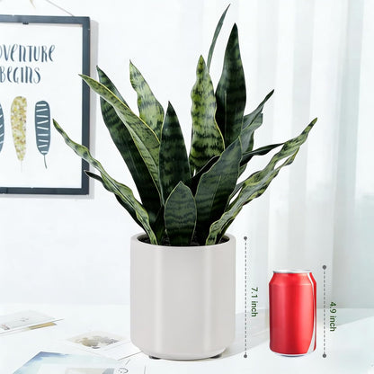 Fake Orchid Plant 23" Tall, Realistic Touch Leaves, Potted Phalaenopsis Artificial Plants Indoor for Home Decor Small Office Home Living Room-Dark Pink