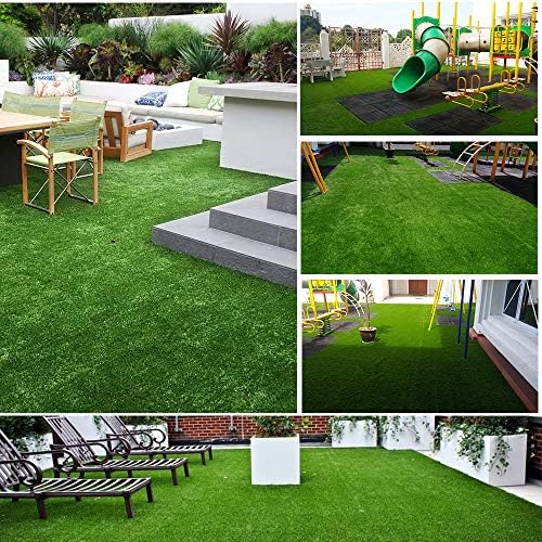 Artificial Grass Astro Turf Lawn 3FTX10FT,Economy Indoor Outdoor Synthetic Grass Mat, Backyard Patio Garden Balcony Rug, Rubber Backing/Drainage Holes