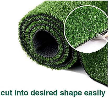 Artificial Grass Astro Turf Lawn 3FTX10FT,Economy Indoor Outdoor Synthetic Grass Mat, Backyard Patio Garden Balcony Rug, Rubber Backing/Drainage Holes