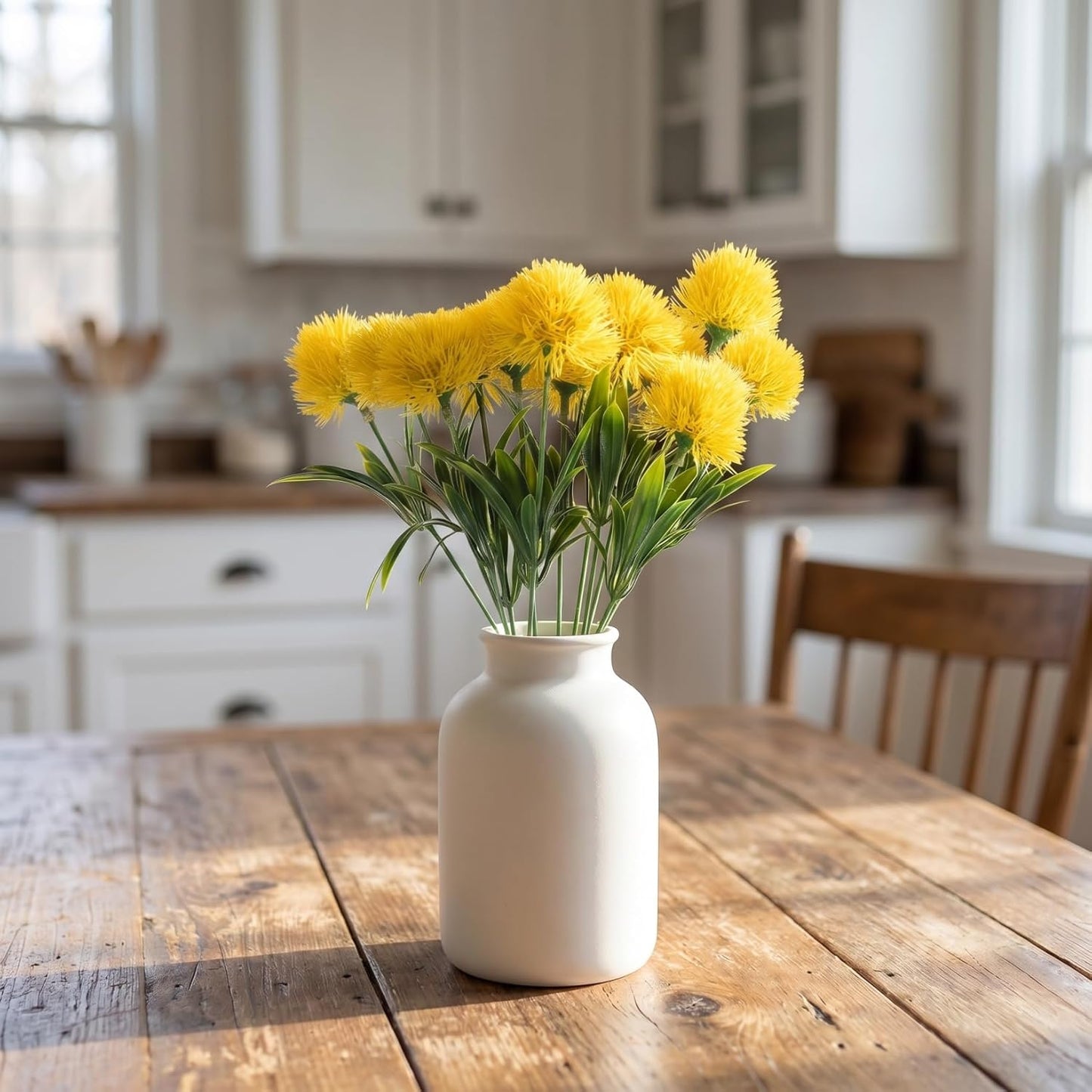 Artificial Dandelion Flowers 1.38 Inch Faux Dandelions Bouquet for Home Wedding Table Centerpiece Office and Craft Decoration