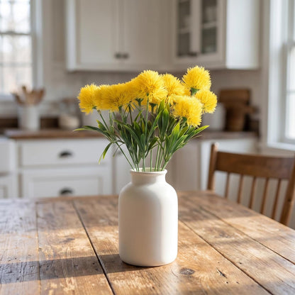 Artificial Dandelion Flowers 1.38 Inch Faux Dandelions Bouquet for Home Wedding Table Centerpiece Office and Craft Decoration