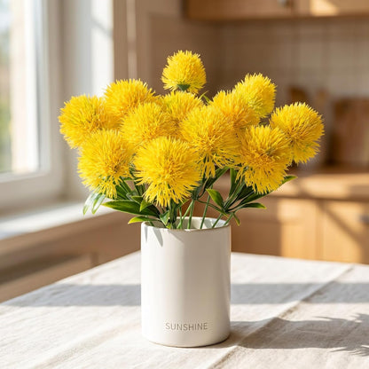 Artificial Dandelion Flowers 1.38 Inch Faux Dandelions Bouquet for Home Wedding Table Centerpiece Office and Craft Decoration