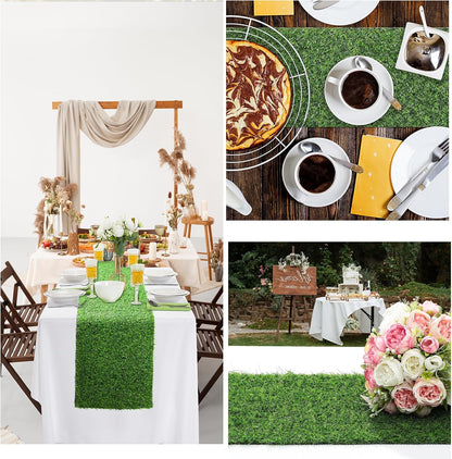 13x36 in Artificial Grass Table Runner for Indoor & Outdoor Decor