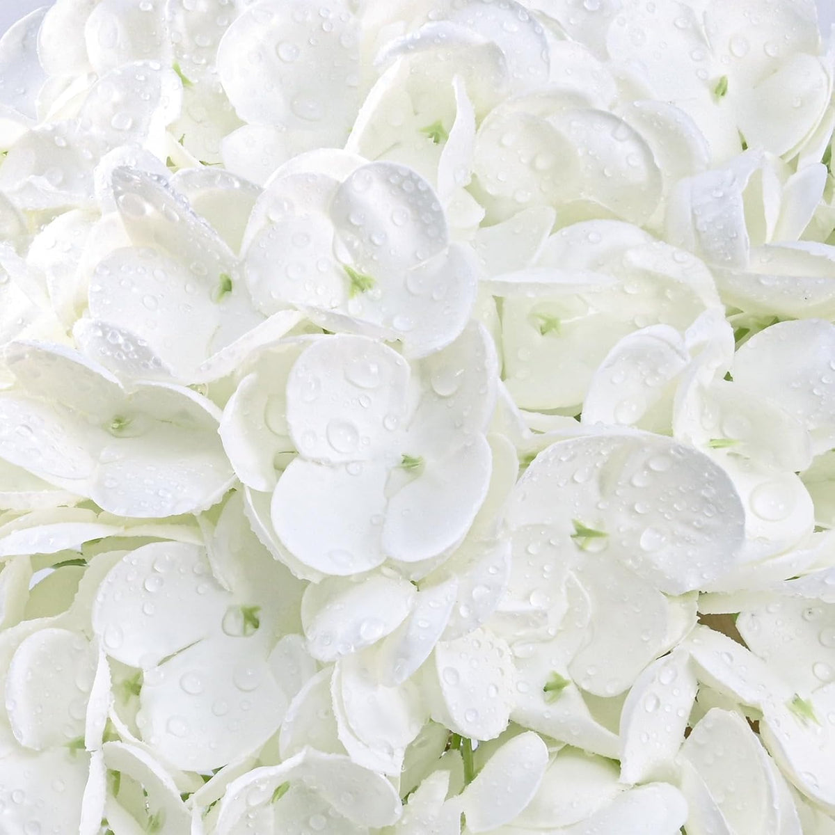 Real Touch Hydrangea Artificial Flowers, 21" Fake Flowers, White