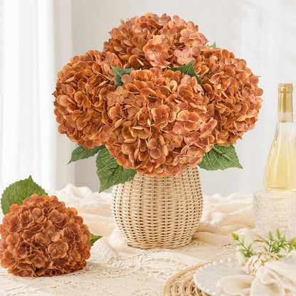 Real Touch Hydrangea Artificial Flowers, 21" Fake Flowers, White