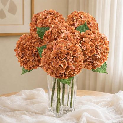 Real Touch Hydrangea Artificial Flowers, 21" Fake Flowers, White