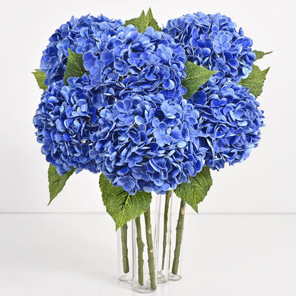 Real Touch Hydrangea Artificial Flowers, 21" Fake Flowers, White