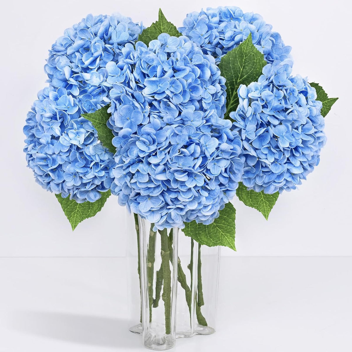 Real Touch Hydrangea Artificial Flowers, 21" Fake Flowers, White