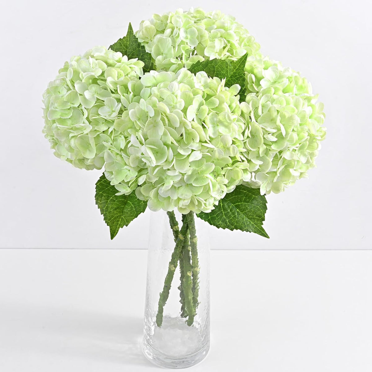 Real Touch Hydrangea Artificial Flowers, 21" Fake Flowers, White