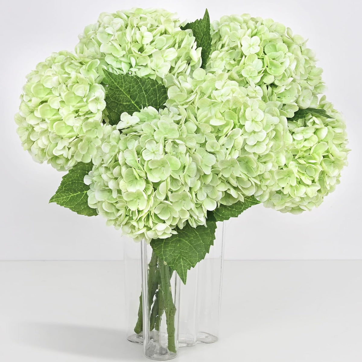 Real Touch Hydrangea Artificial Flowers, 21" Fake Flowers, White