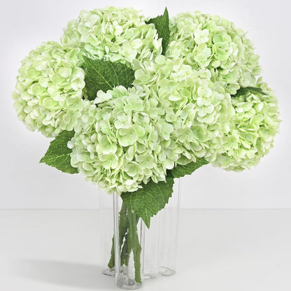 Real Touch Hydrangea Artificial Flowers, 21" Fake Flowers, White