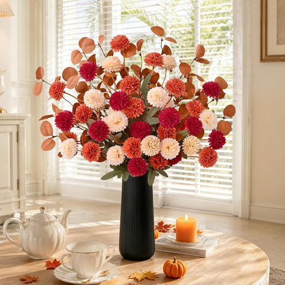 Real Touch Hydrangea Artificial Flowers, 21" Fake Flowers, White