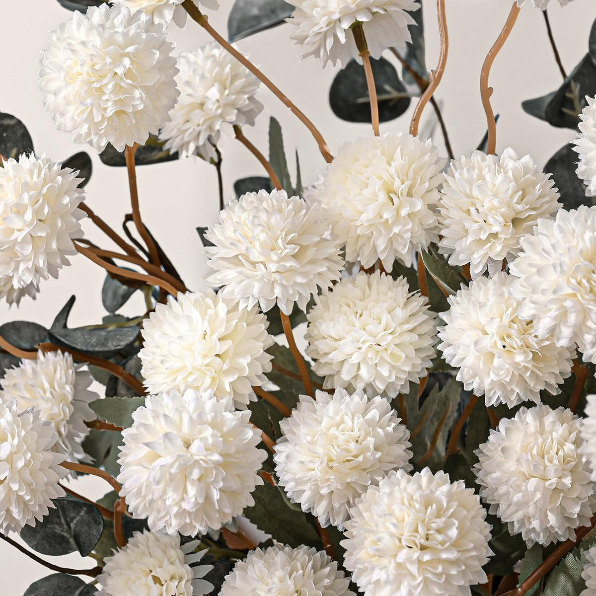 Real Touch Hydrangea Artificial Flowers, 21" Fake Flowers, White