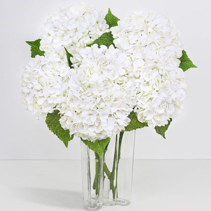 Real Touch Hydrangea Artificial Flowers, 21" Fake Flowers, White